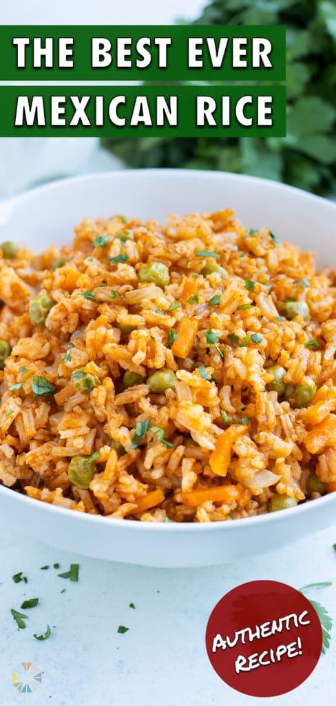 Mexican rice is plated for a fluffy and flavorful, easy side.