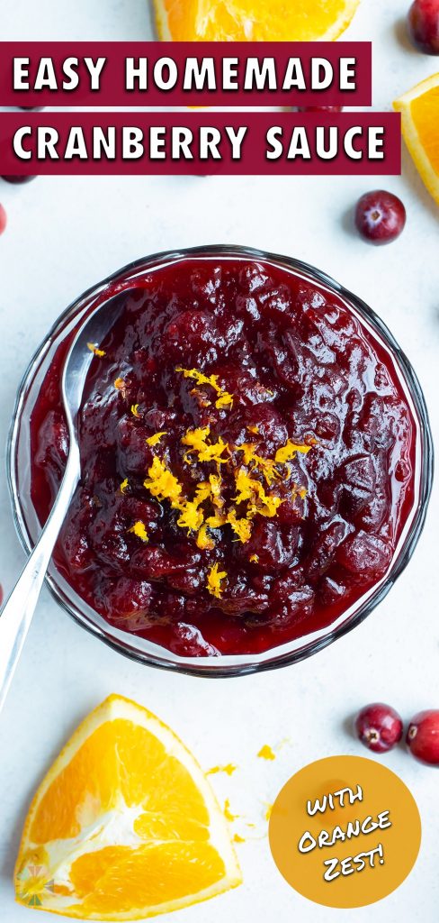 A bowl of cranberry sauce is used for your holiday dinner.