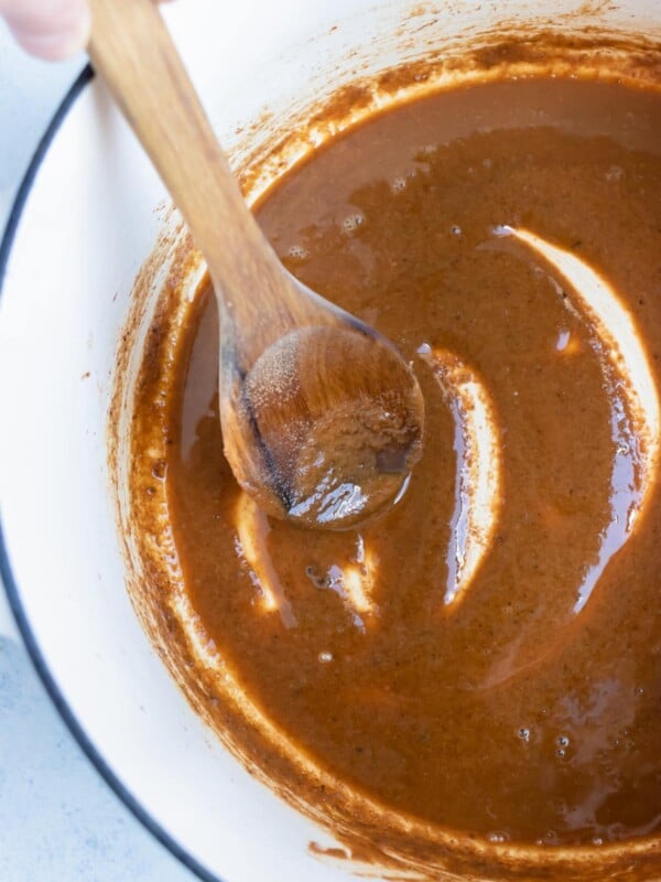 Light brown roux is prepared for a sauce or gravy.