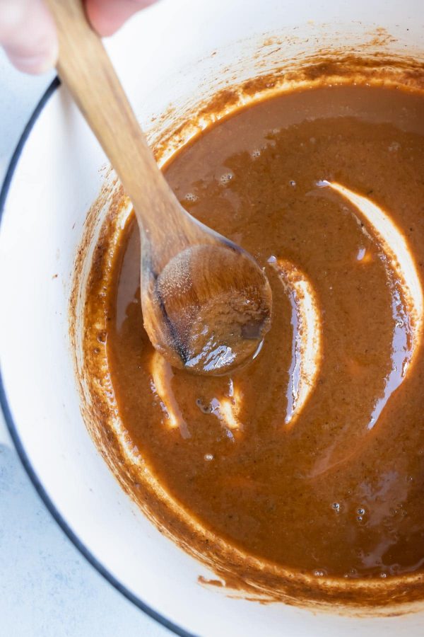 Light brown roux is prepared for a sauce or gravy.
