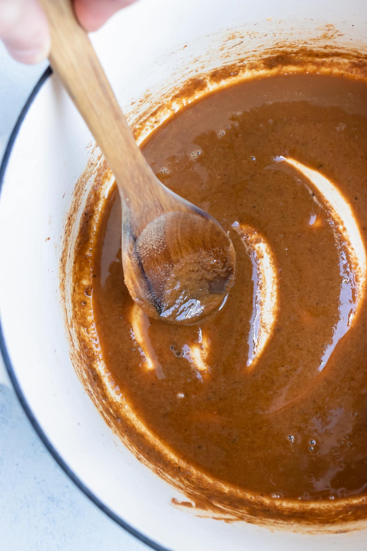 Light brown roux is prepared for a sauce or gravy.