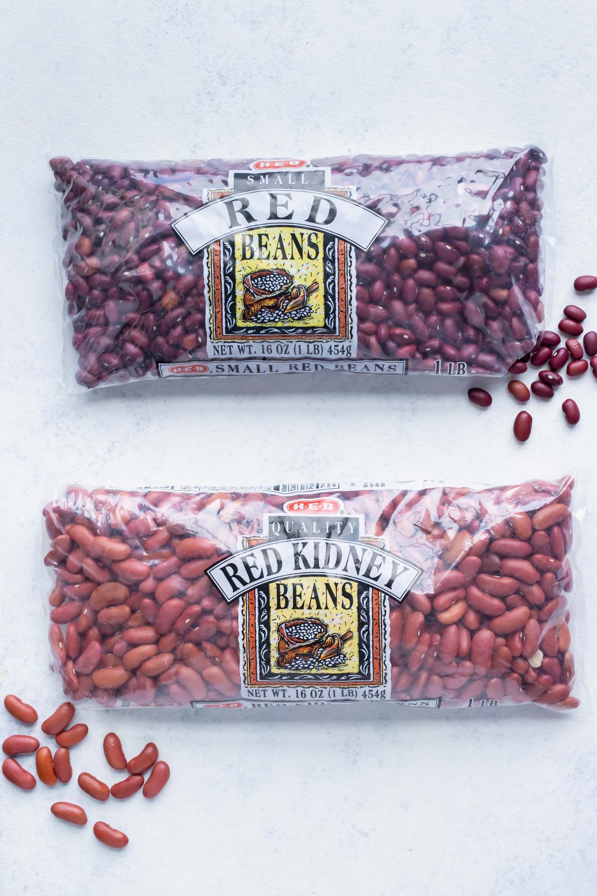Red beans and kidney beans are shown.