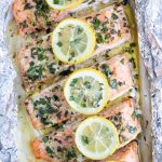 A low-carb seafood recipe for dinner with basil and lemon.