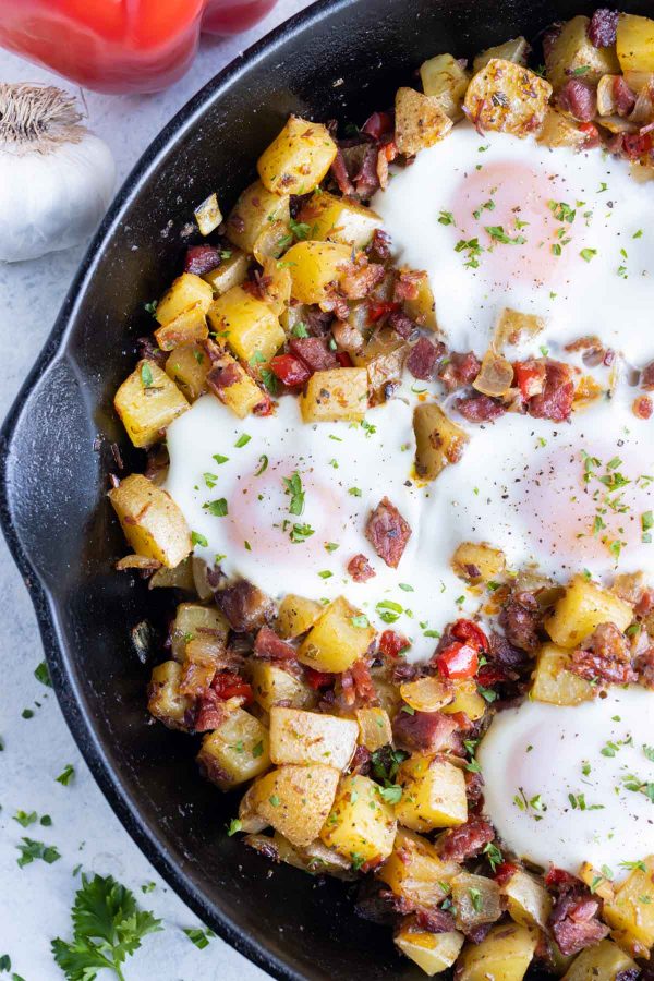 Corned Beef Hash and Eggs Recipe - Evolving Table