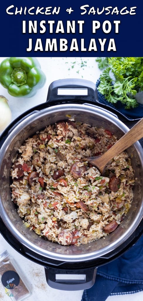 Jambalaya is made in a pressure cooker.
