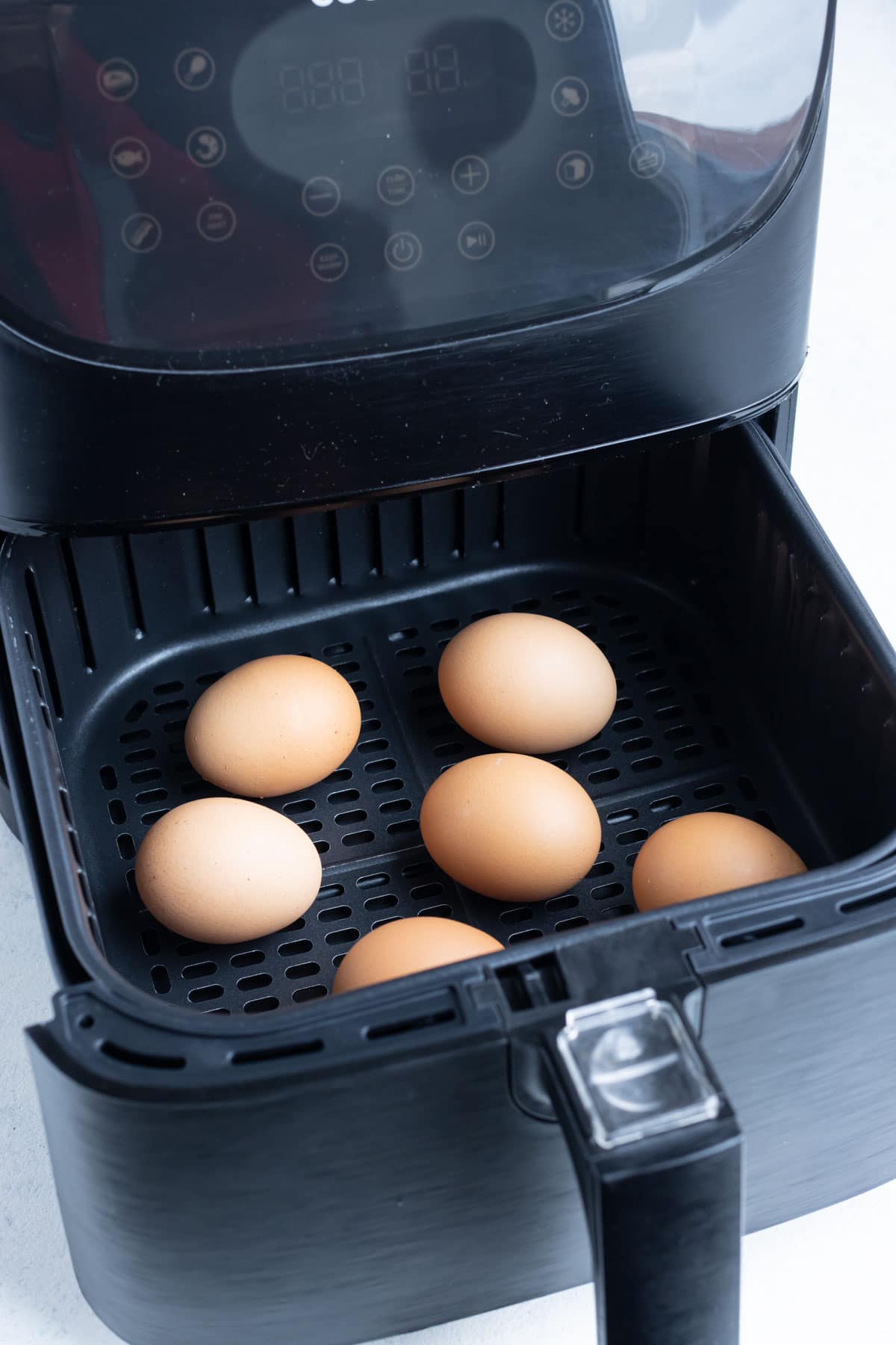Fresh eggs are cooked until hard-boiled.