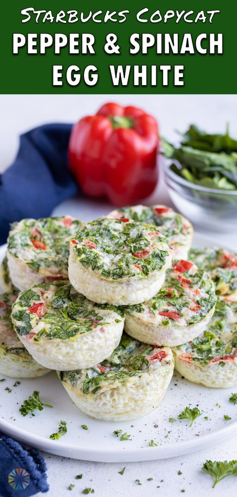 Spinach egg bites are plated for a gluten-free breakfast.
