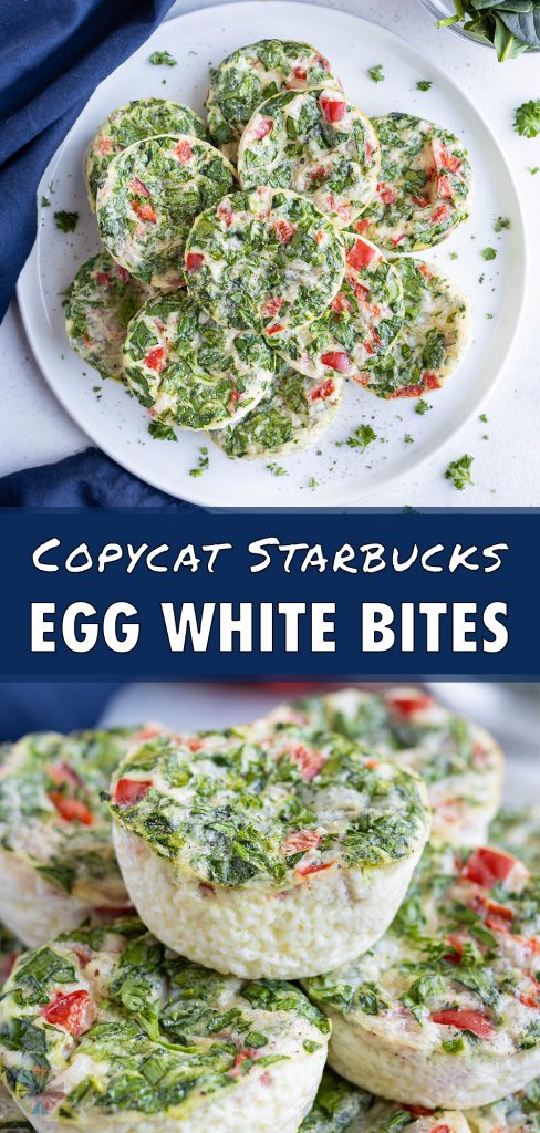 A plate is filled with healthy egg white bites.