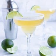 Premier Cadillac Margarita is shown on the counter.