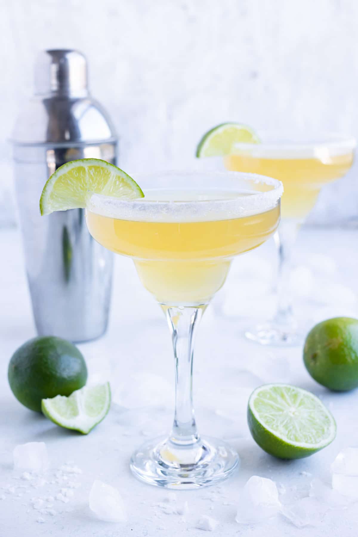 Premier Cadillac Margarita is shown on the counter.