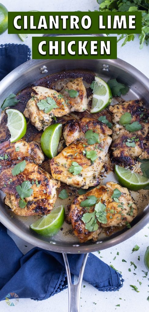 Cilantro lime chicken is served for Cinco de Mayo dinner.