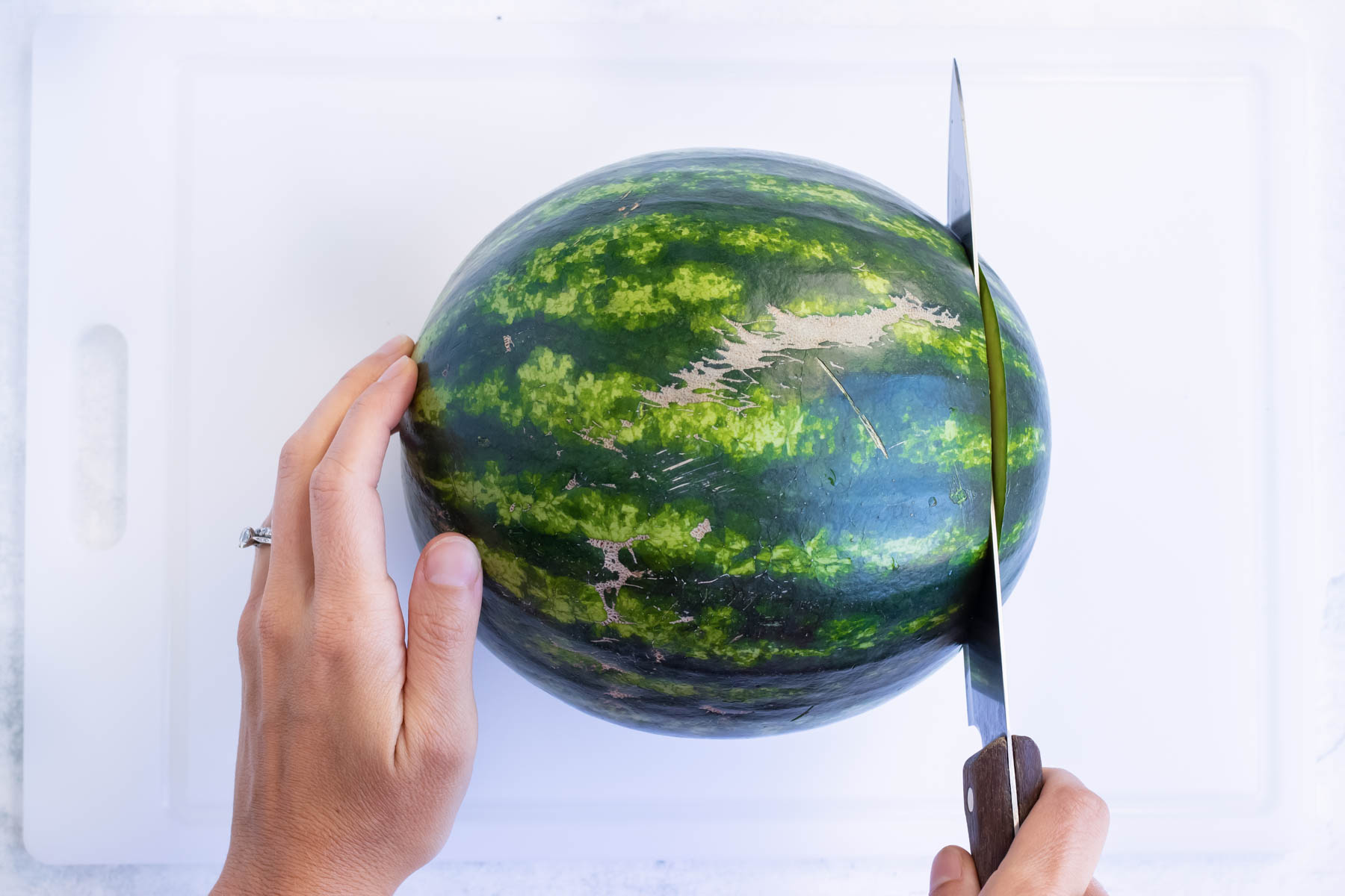 How to Cut a Watermelon (Slices & Cubes) - Evolving Table