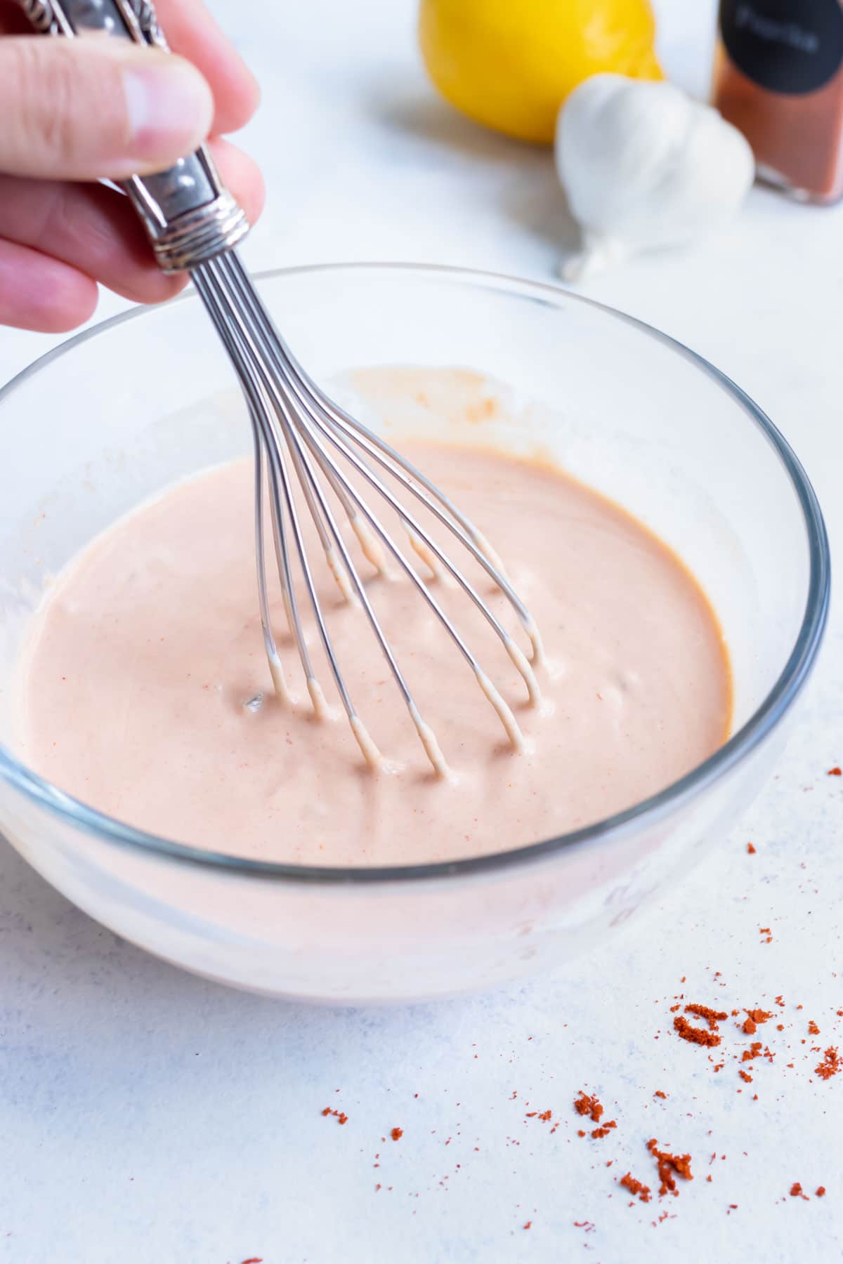 Sauce is made in just 5 minutes with a whisk.