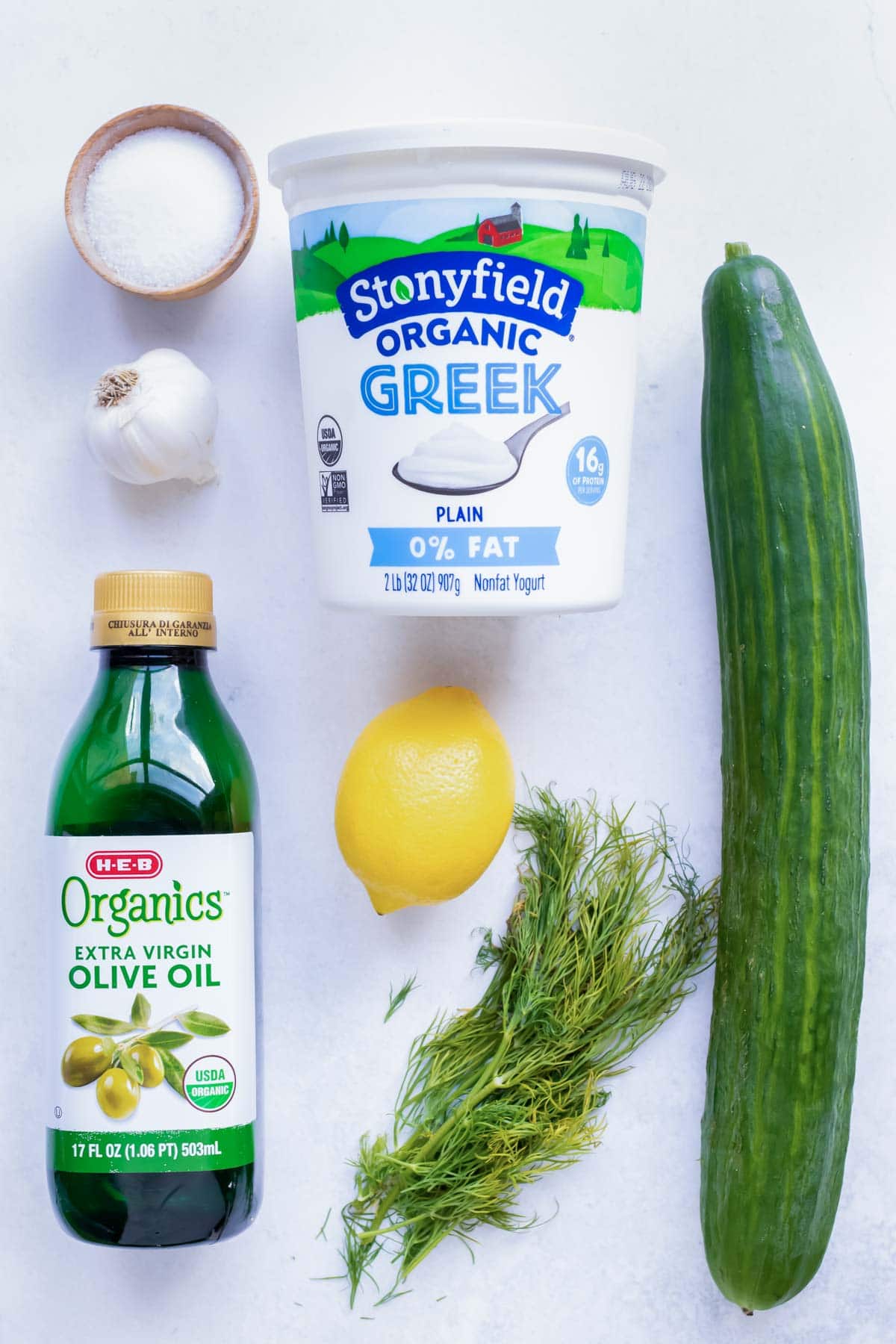 Cucumber, fresh dill, lemon, Greek yogurt, and other ingredients are combined in this tzatziki sauce (recipe).