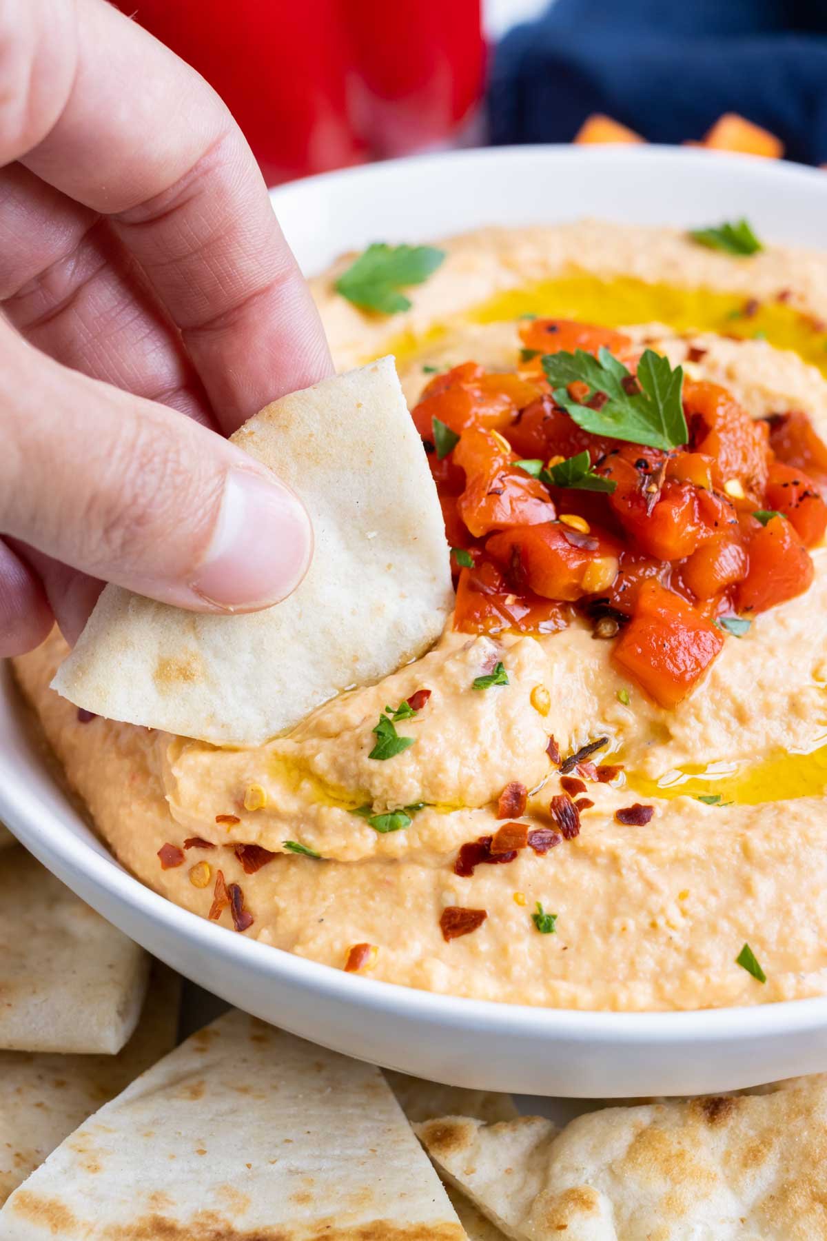 Roasted Red Pepper Hummus Evolving Table