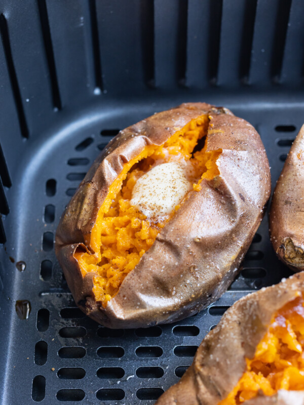 Air fry a whole sweet potato.