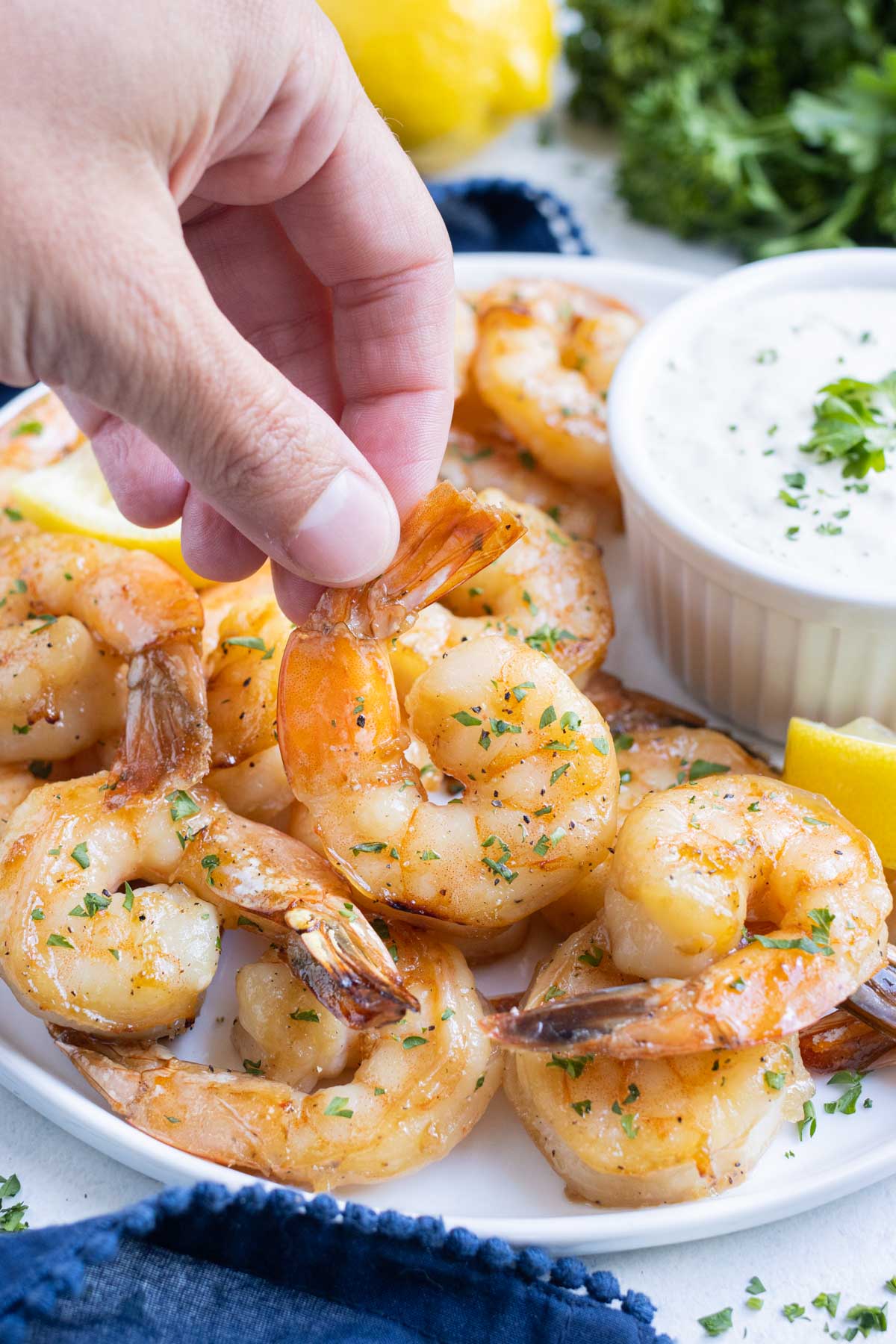 You can serve shrimp with a variety of dipping sauces.