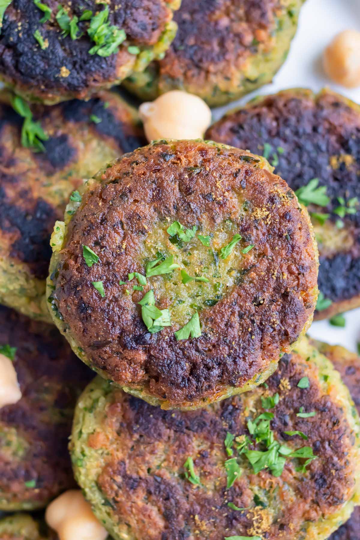 Falafel is a traditional Greek recipe made with chickpeas.