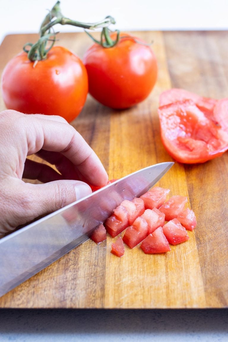 How to Dice a Tomato (NoMess Method!) Evolving Table