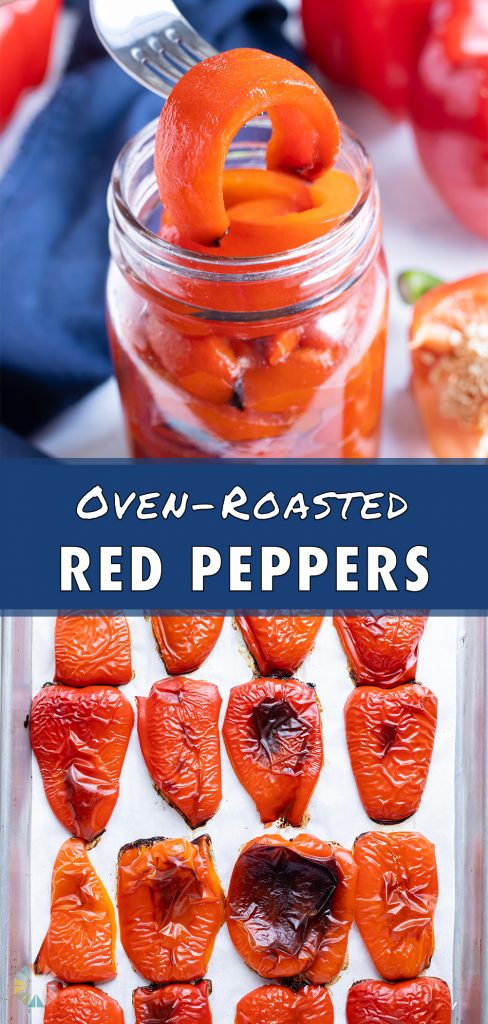 Quick and easy roasted peppers.