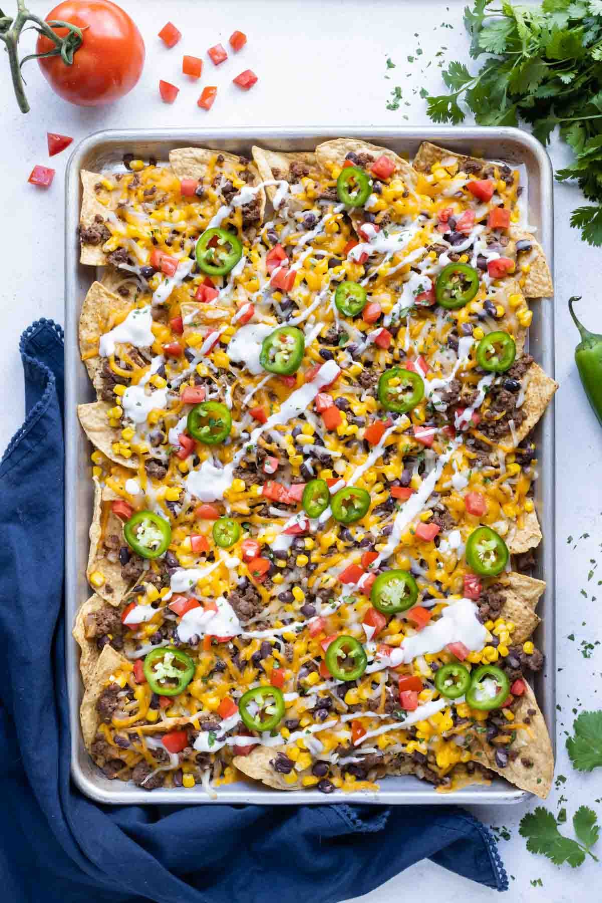 Nachos are a great dish for a game day party.