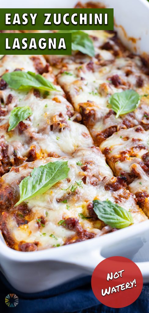 Easy and filling zucchini lasagna is a healthy dinner.
