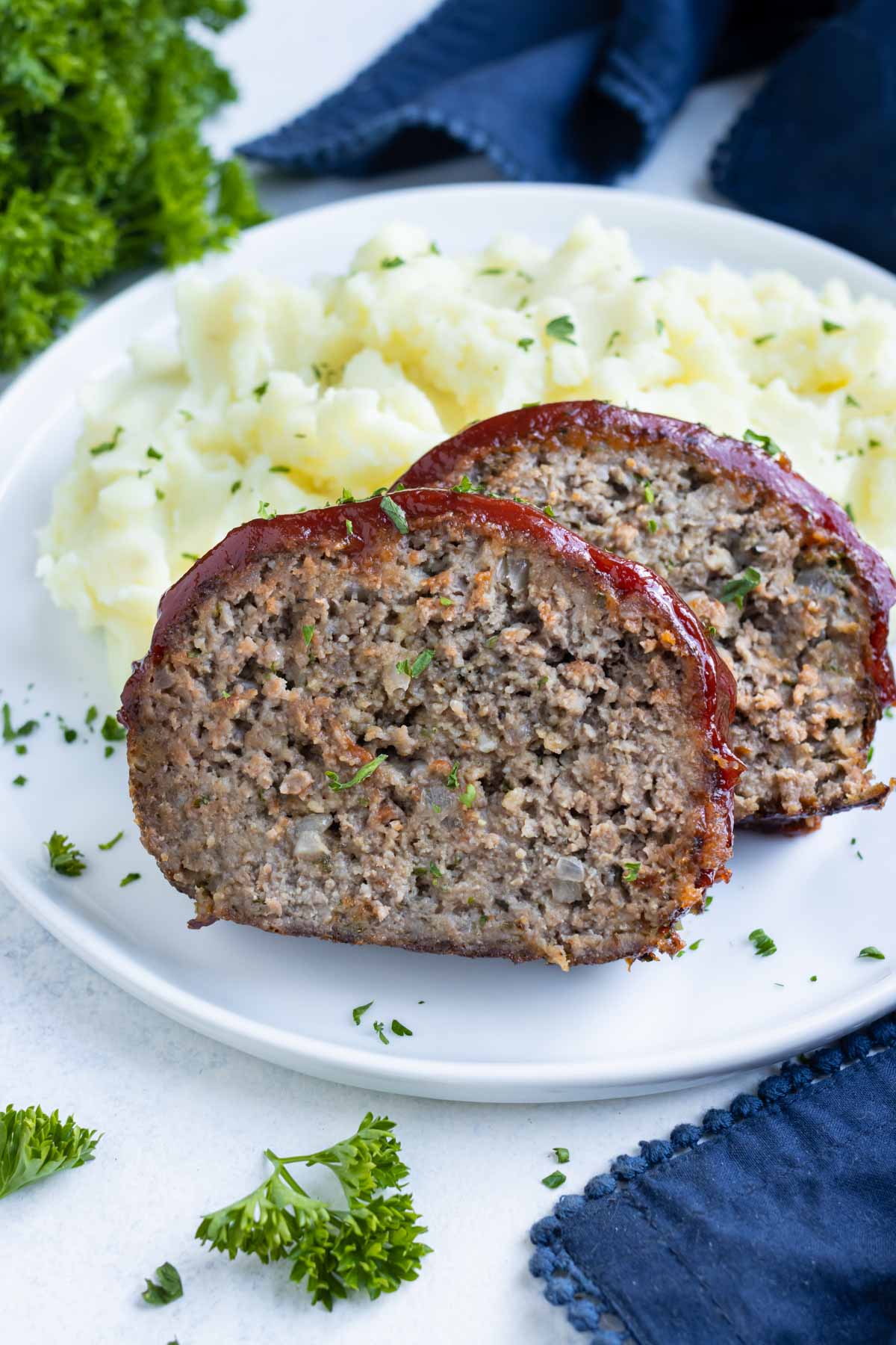 Healthy and quick air fryer meatloaf.