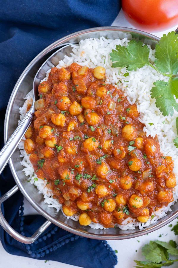 Pair this Indian dish with Basmati rice for a filling meal.