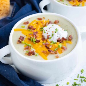 Instant Pot Potato Soup is quick, easy, and healthy.