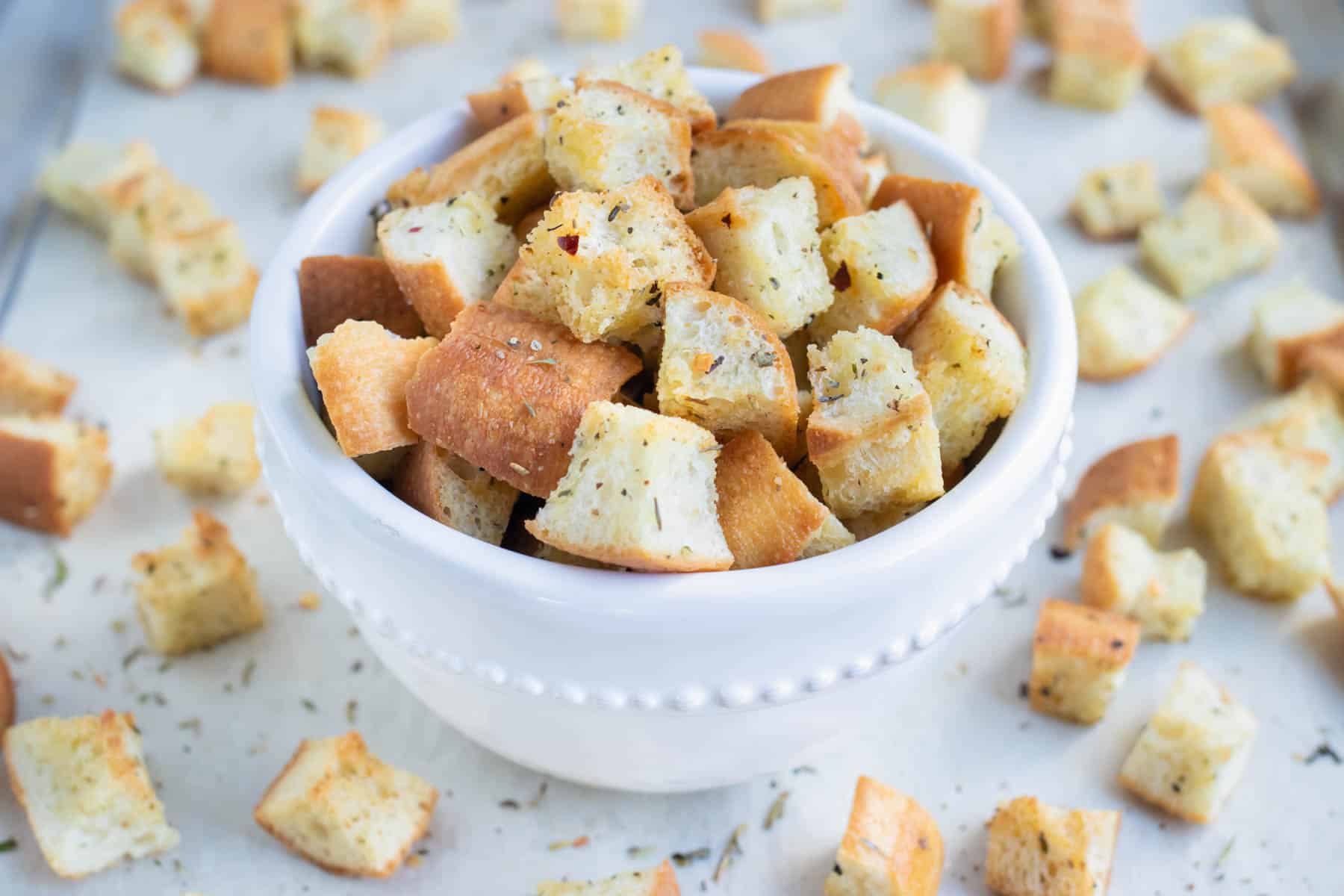 Best Homemade Croutons Recipe - Evolving Table