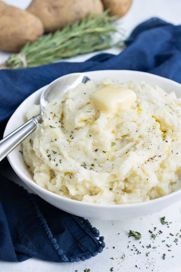 Serve up mashed potatoes at Christmas or Thanksgiving.