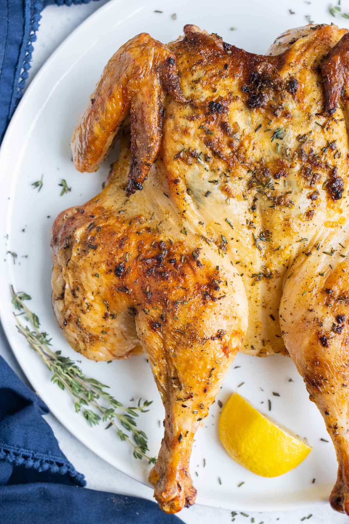 Spatchcock chicken is impressive and easy to prepare.