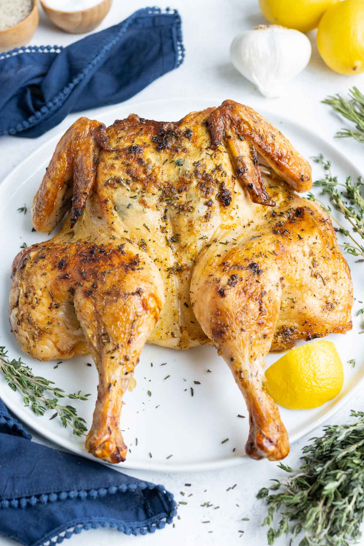 Serve spatchcock chicken at your next party.