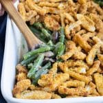 Healthy and easy dairy-free green bean casserole.