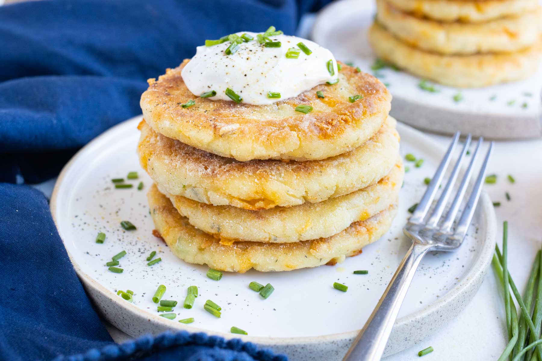 Leftover Mashed Potato Pancakes - Evolving Table