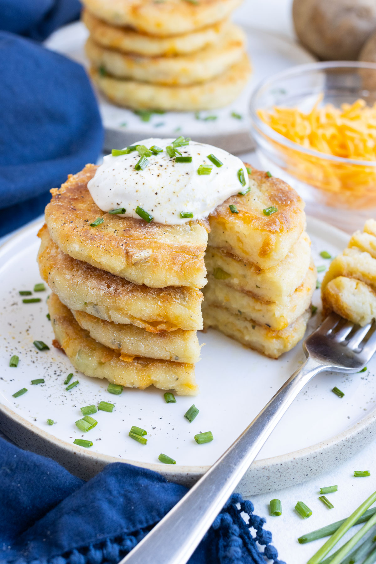 Mashed Potato Pancakes are easy and delicious.