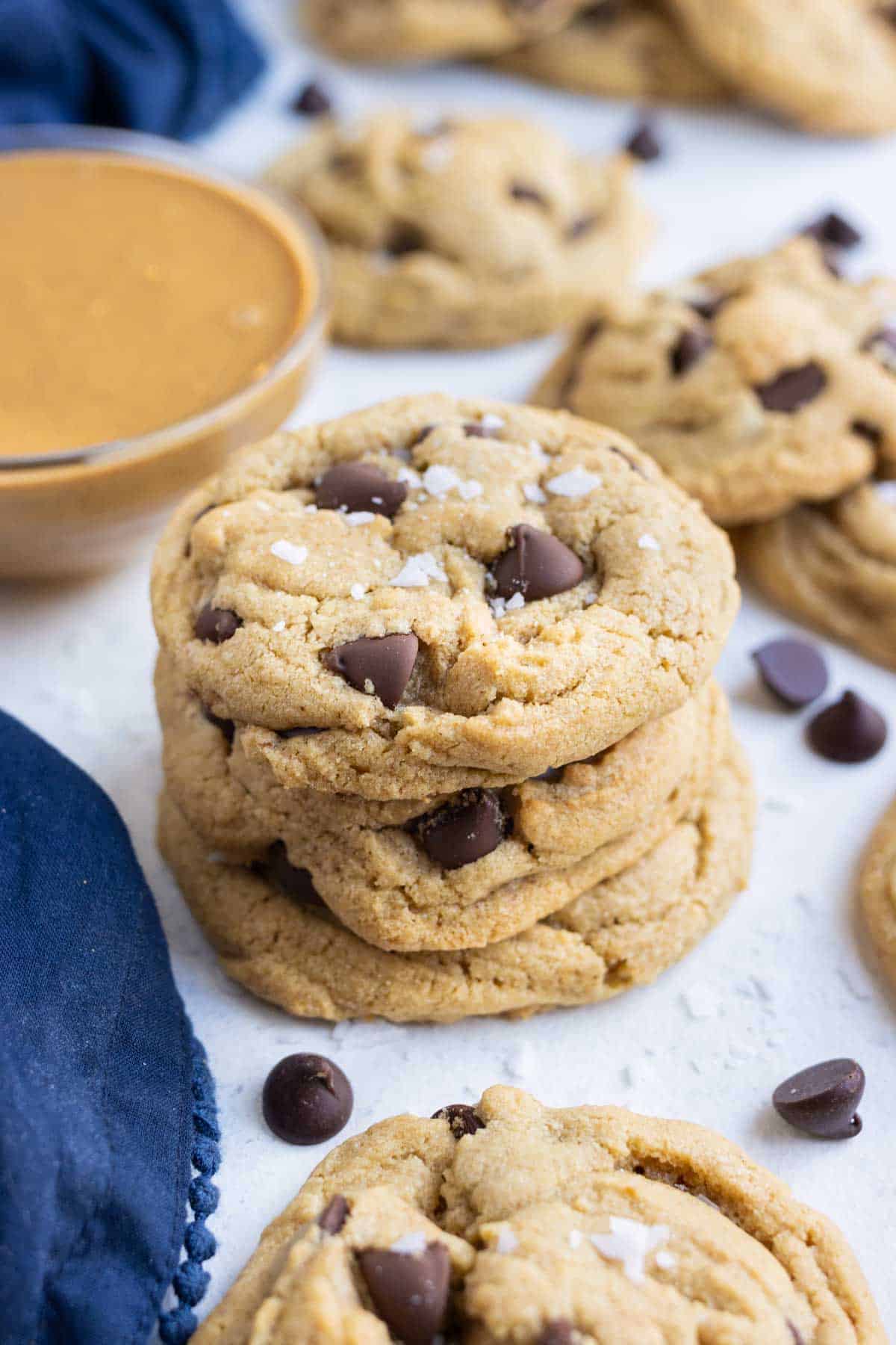 These peanut butter chocolate chip cookies are a delicious treat.