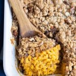 Sweet and crunchy sweet potato casserole is delicious and simple.