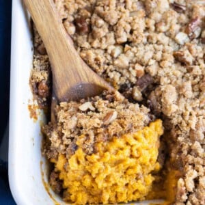 Sweet and crunchy sweet potato casserole is delicious and simple.