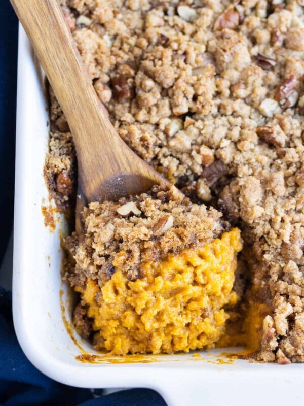 Sweet and crunchy sweet potato casserole is delicious and simple.