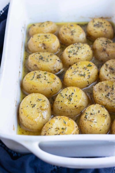 Garlic & Herb Melting Potatoes Recipe - Evolving Table