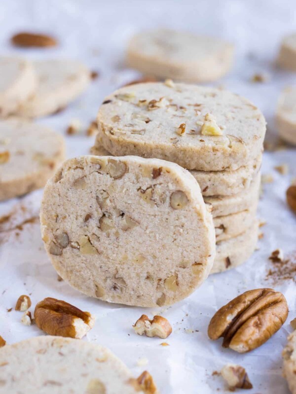 These shortbread cookies are gluten free and full of pecan flavor.