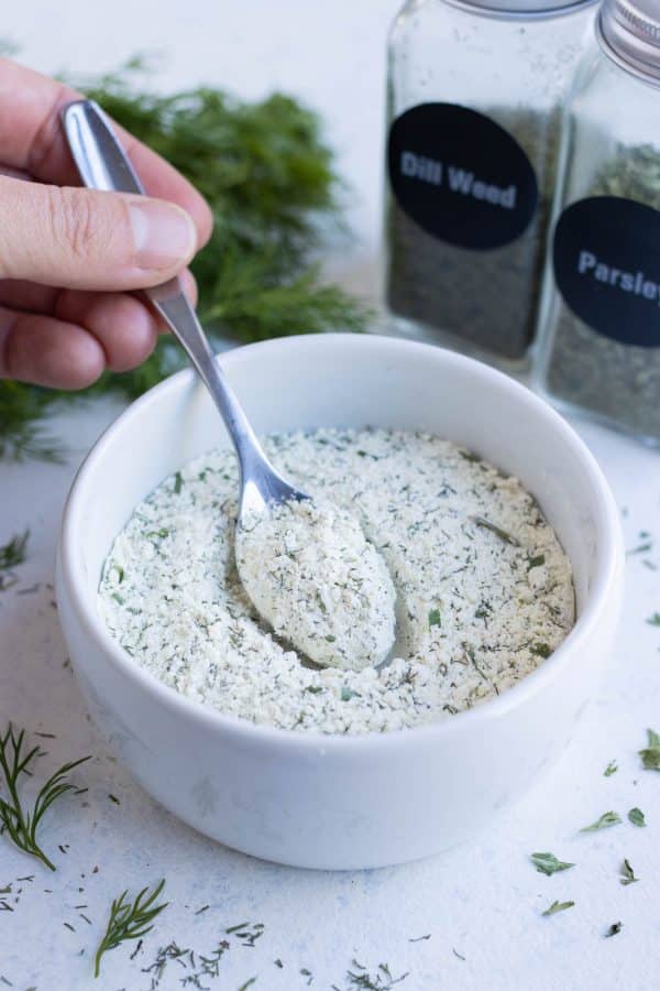 Ranch seasoning is perfect to season chicken or make into a dip.