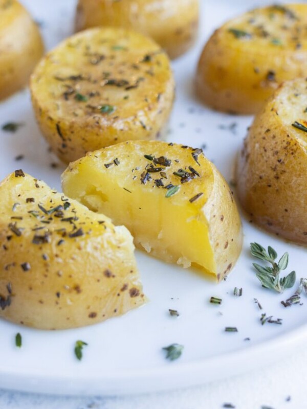 Tender on the inside melting potatoes are the perfect side dish.