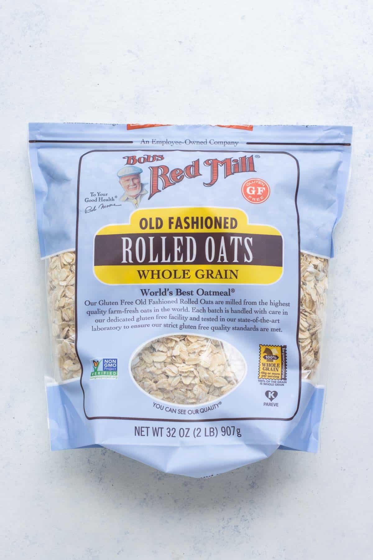 Bob's Red Mill gluten-free rolled oats.