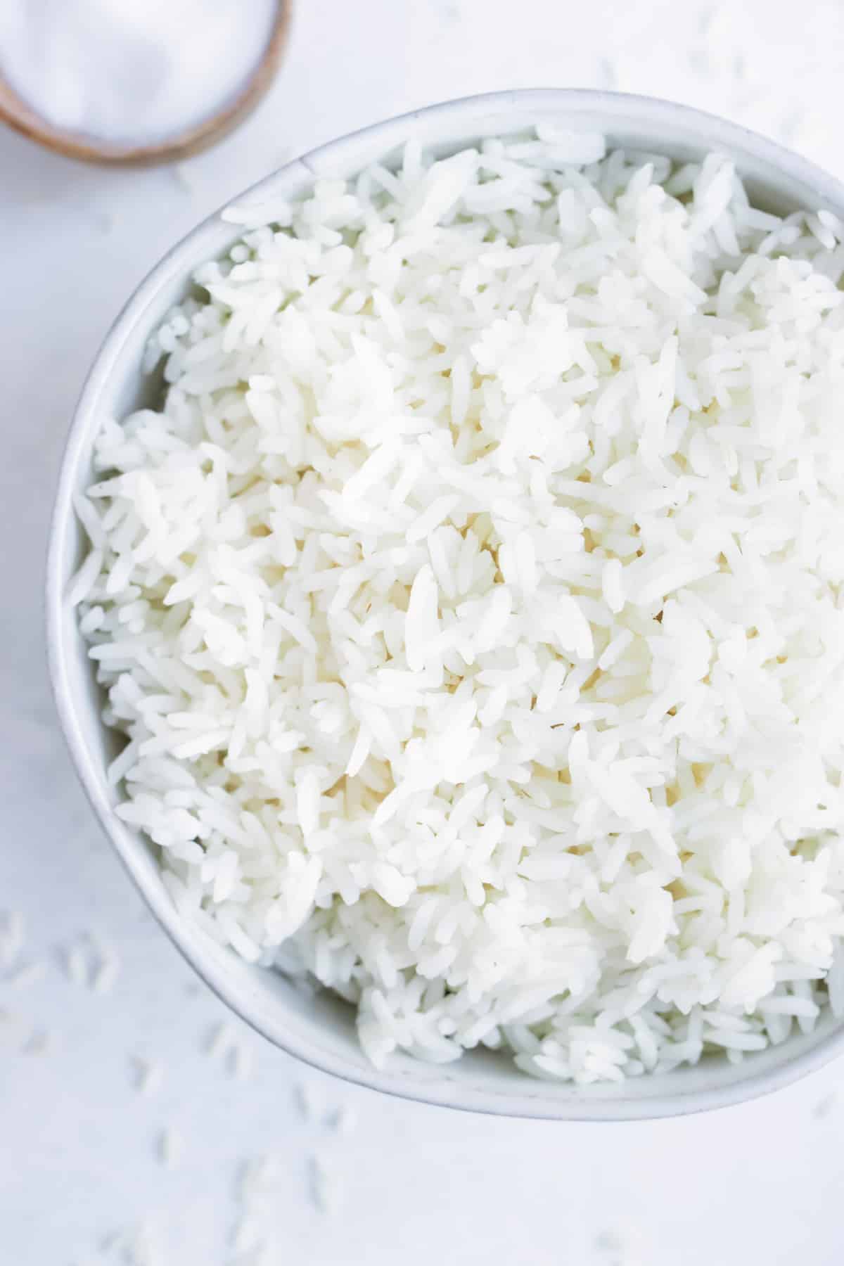 Serve instant pot white rice for dinner.