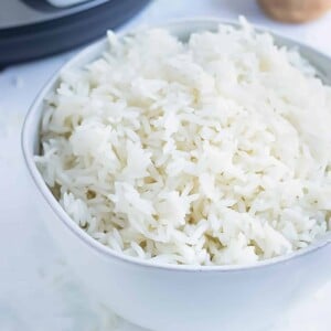 Make instant pot white rice in your pressure cooker for dinner.