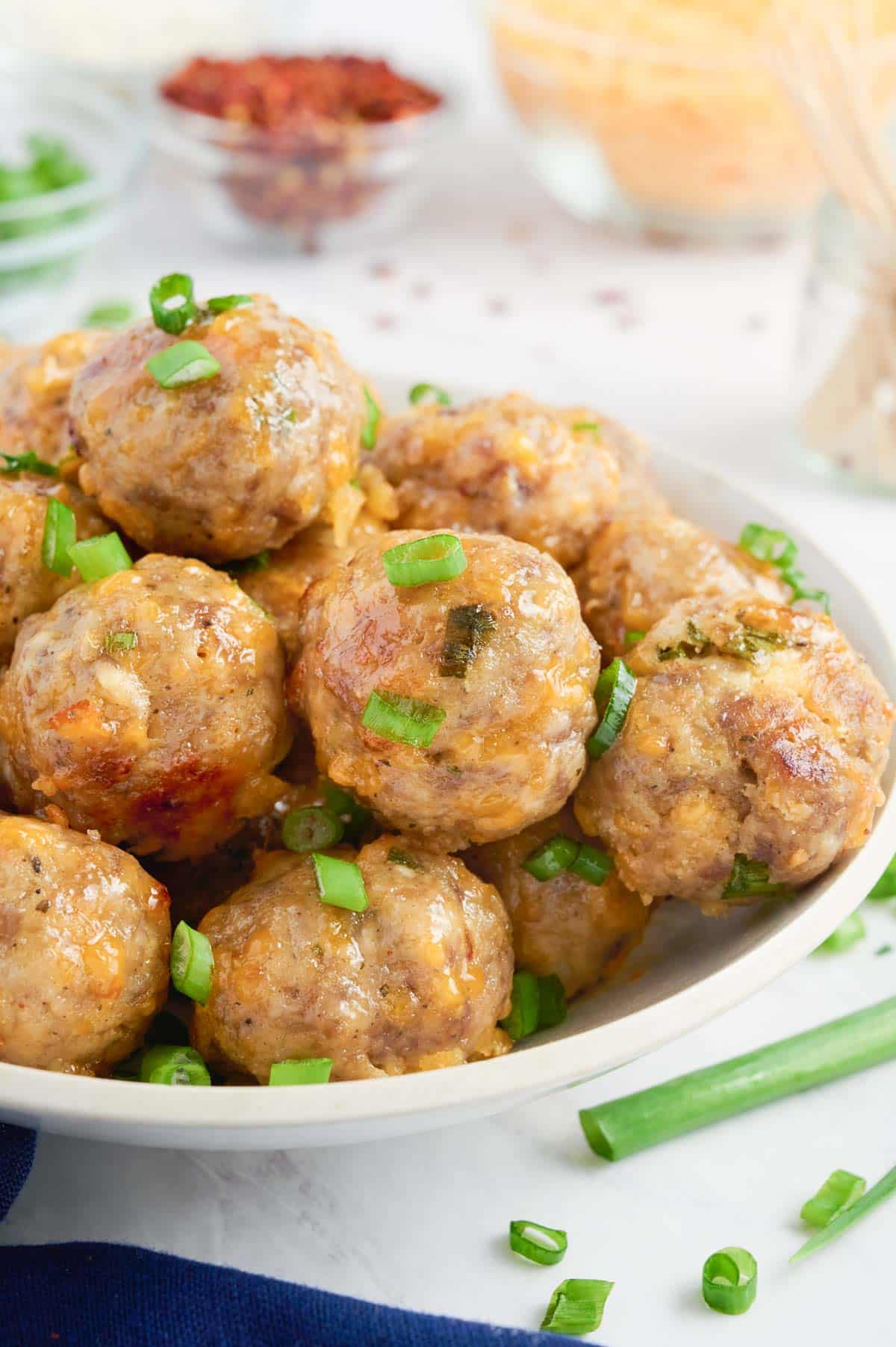 Sausage balls are the perfect snack for a Super Bowl party.