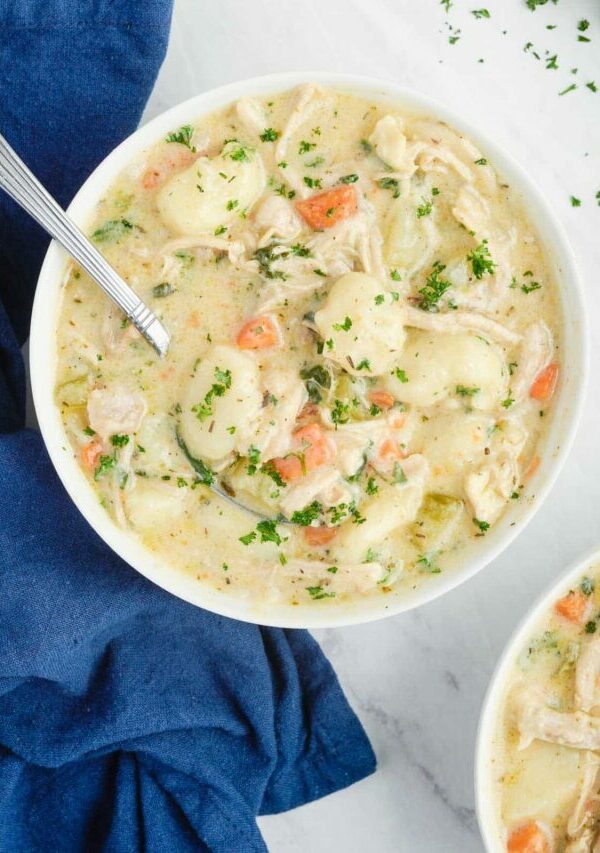 Olive Garden Chicken Gnocchi Soup is quick and easy to make at home.