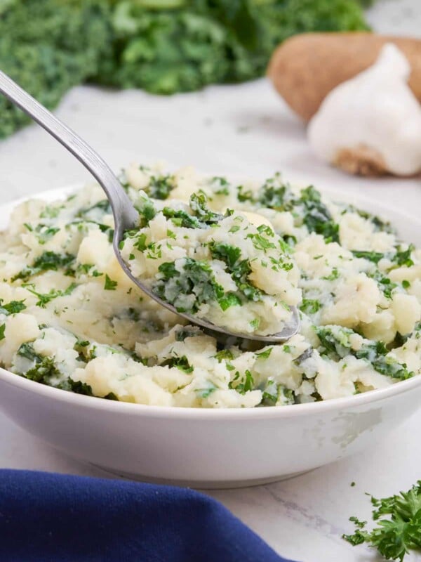 A bowl of colcannon is a comforting side dish.